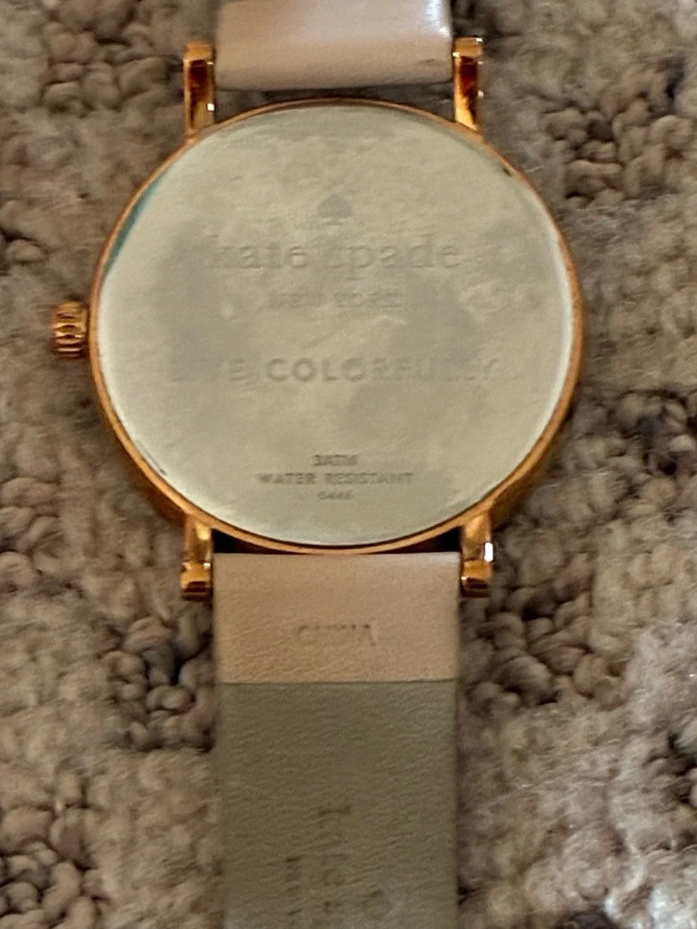 kate spade Rose Gold Case Watch with Blush and Olive Straps
